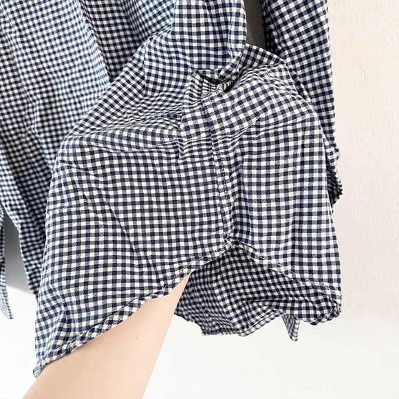 Gap Mens Blue Check Long Sleeve Button Up Shirt Sz Large Gingham Casual  Cotton - Picture 11 of 12